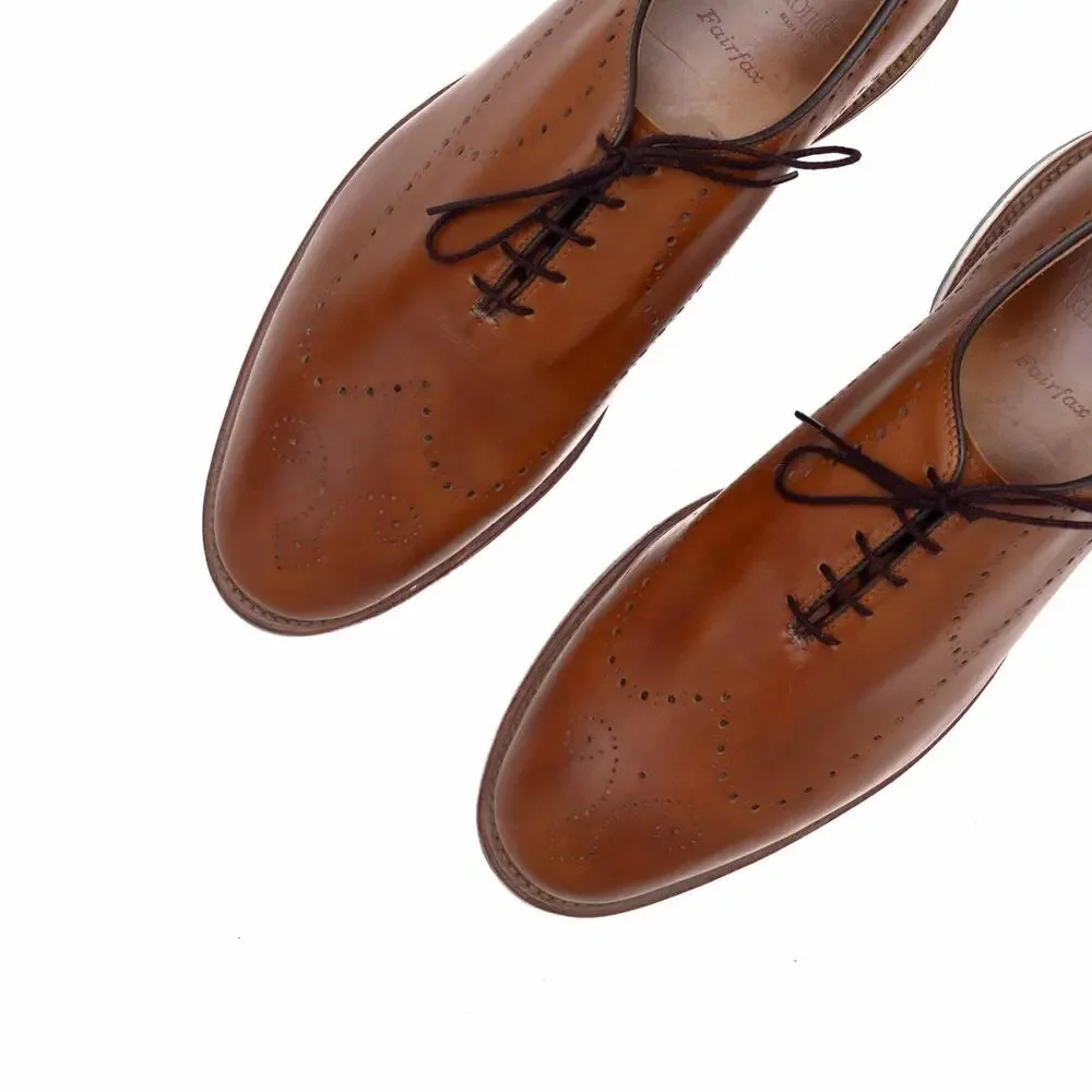 $495 Allen Edmonds Fairfax Brown Leather Oxford Dress Shoes — US 10 EEE